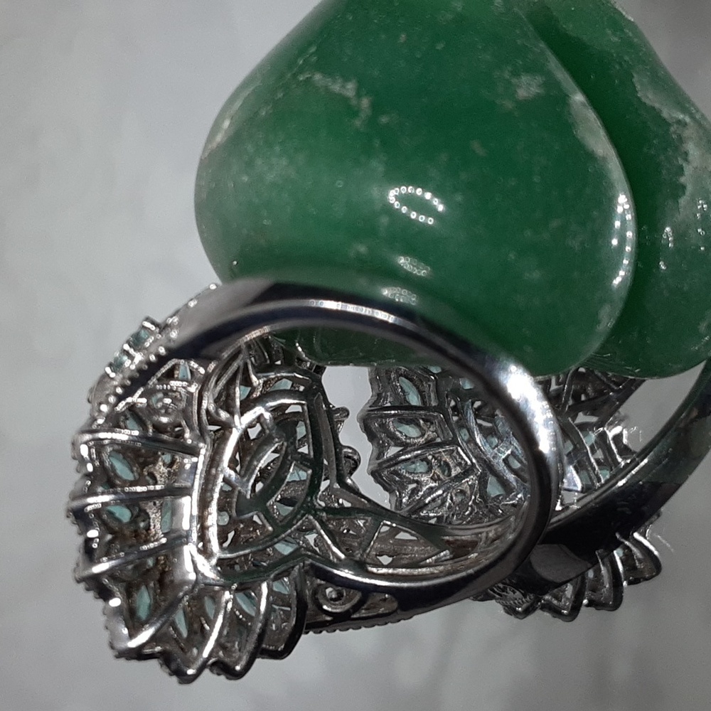 Price Is Firm. 925 Blue Apatite Statement Ring. - image 7